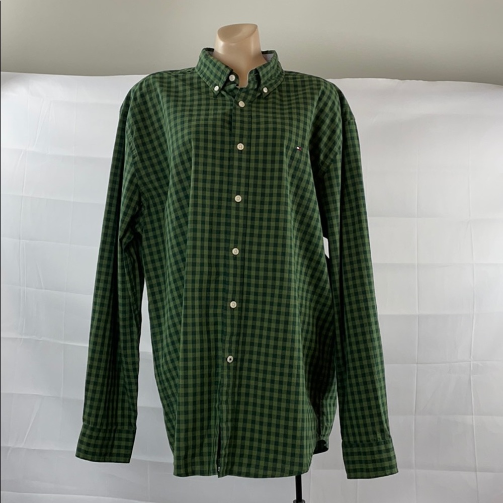 Tommy Hilfiger Classic Fit Green Button Down